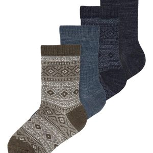Name it Wak Wool Socks 4pk Blue Graphite