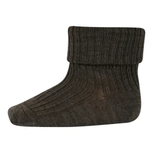 MP Wool Socks Rib Brown Melange