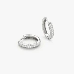 Classic Pave Hoops Medium