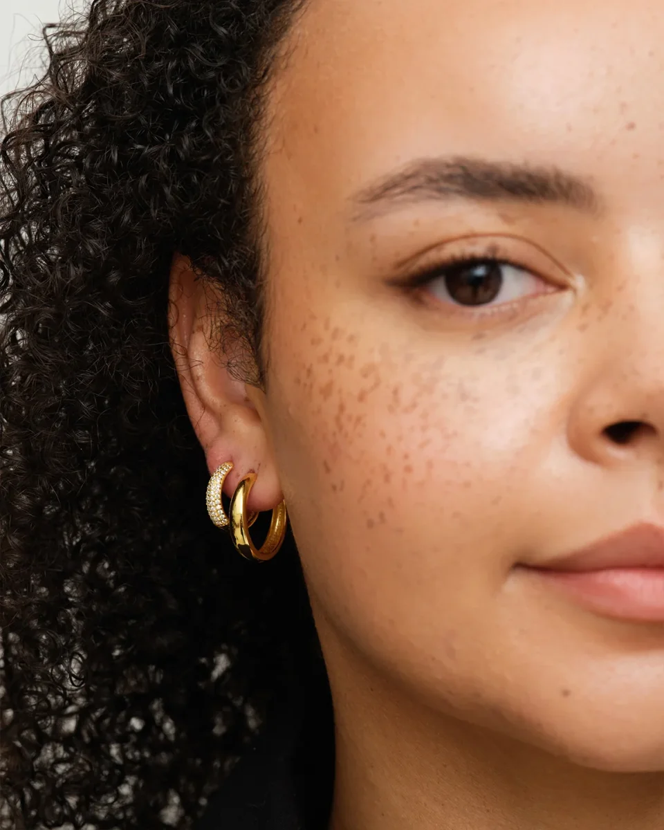 Dome Pave Hoops Large - Image 4