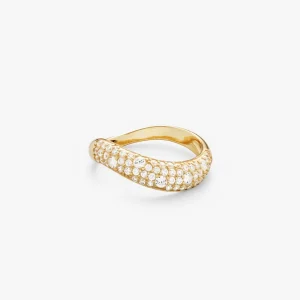 Wave Pave Ring