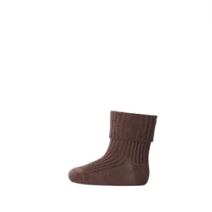 MP Wool Socks Rib Brown Sienna