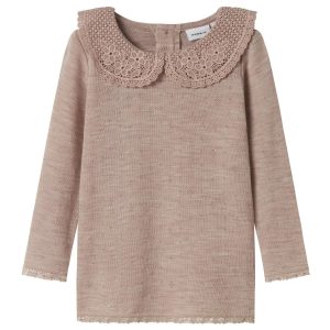 Name it WANG WOOL NEEDLE LS TOP W/COLLAR Shadow Gray